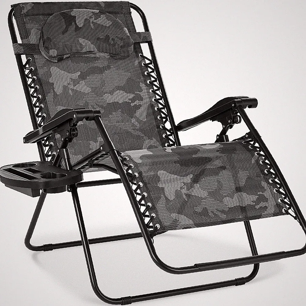 Best Choice Products Oversized Reclining Zero Gravity Chair Lounger Cup Holder