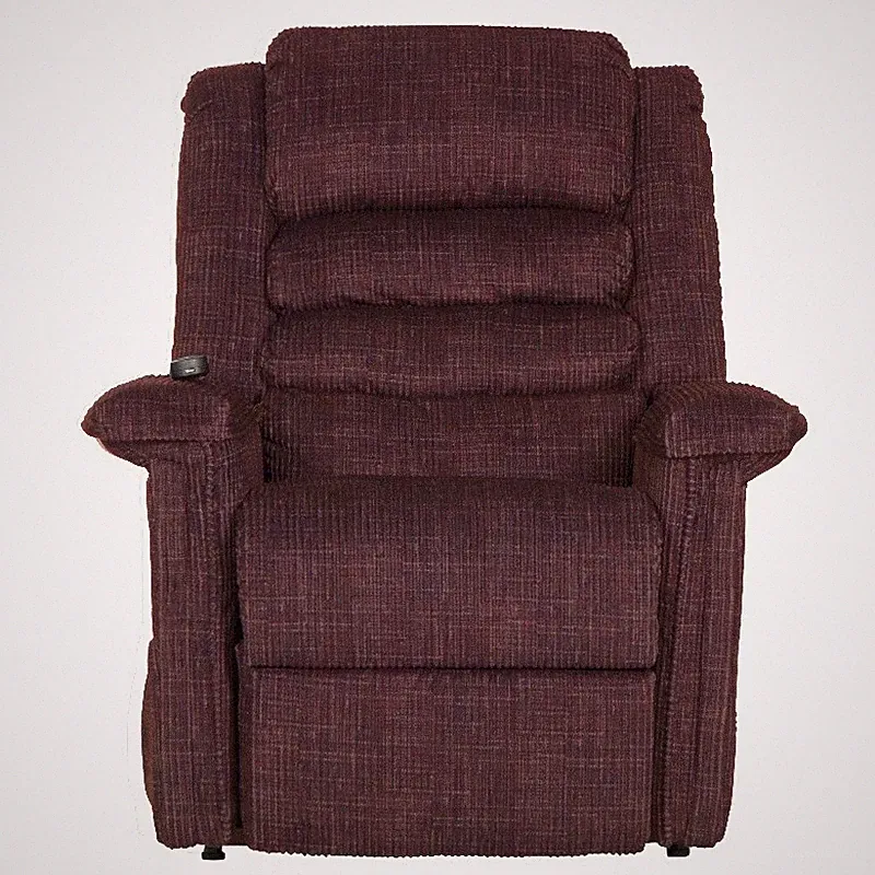 Catnapper Buckner Power Lift Assist Recliner in Red Polyester Fabric