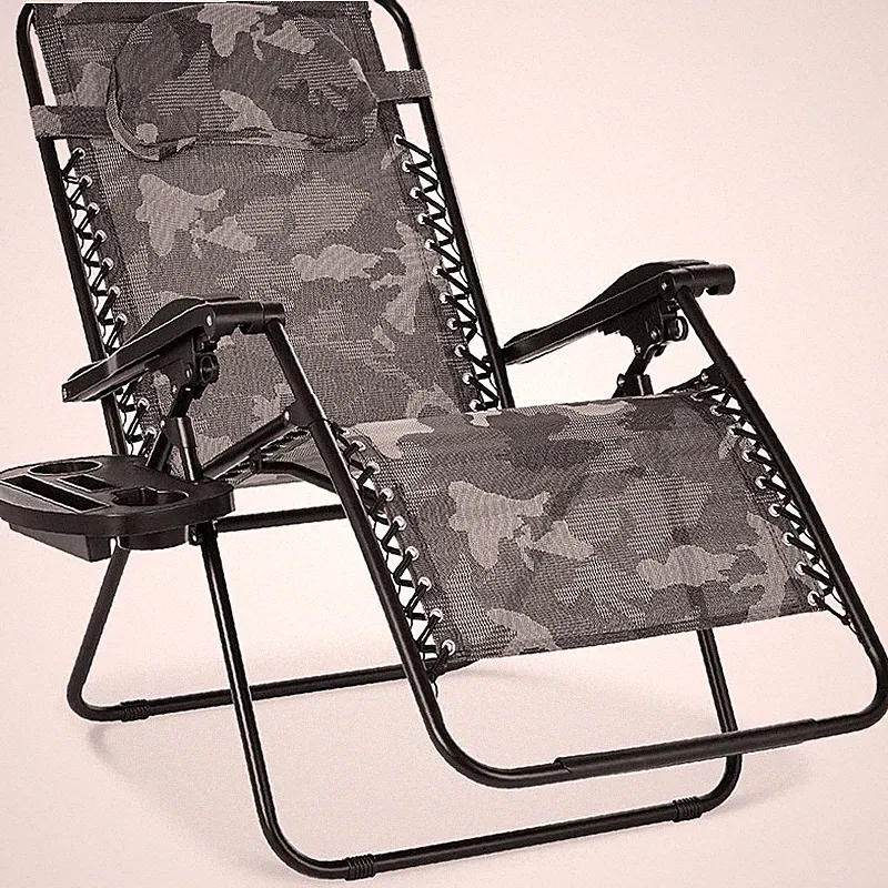 Extra Wide Zero Gravity Reclining Chair W/ Armrests Detachable Tray & Cupholders